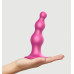 Розовый стимулятор-ёлочка Dildo Plug Beads Framboise Size M - 15 см.