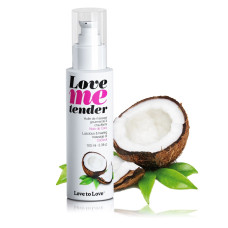 Съедобное согревающее массажное масло Love Me Tender Cocos с ароматом кокоса - 100 мл.