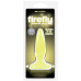 Желтая анальная пробка, светящаяся в темноте, Firefly Pleasure Plug Mini - 8,1 см.