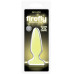 Желтая анальная пробка, светящаяся в темноте, Firefly Pleasure Plug Small - 10,1 см.