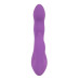 Фиолетовый вибромассажёр для внутренней и наружной стимуляции Purple Vibe G-Spot - 20 см.