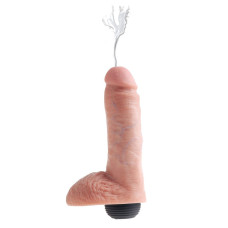 Реалистичный фаллоимитатор с эффектом семяизвержения Squirting Cock with Balls - 20,3 см.