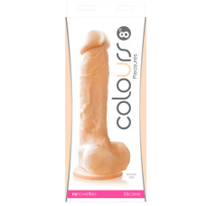 Телесный фаллоимитатор Colours Pleasures 8  Dildo - 23,6 см.