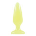 Желтая, светящаяся в темноте анальная пробка Firefly Pleasure Plug Medium Yellow - 12,7 см.