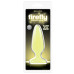 Желтая, светящаяся в темноте анальная пробка Firefly Pleasure Plug Medium Yellow - 12,7 см.