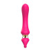 Розовый изогнутый вибромассажер Moon Vibrator - 21,1 см.