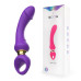 Фиолетовый изогнутый вибромассажер Moon Vibrator - 21,1 см.