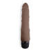 Коричневый вибромассажер 7  Realistic Vibrator - 20 см.