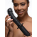 Черный вибратор The Large Realistic 10X Silicone Vibrator with Handle - 30,5 см.