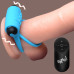 Голубое эрекционное виброкольцо 28X Remote Control Vibrating Cock Ring   Bullet