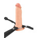 Полый страпон на ремнях 6’’ Hollow Silicone Strap-on