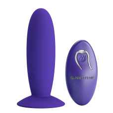 Фиолетовый анальный вибростимулятор Remote Control Vibrating Plug Youth - 11 см.