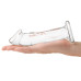 Прозрачный стеклянный фаллоимитатор 6’’ Glass Dildo With Veins   Flat Base - 15,2 см.