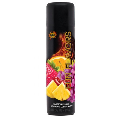 Разогревающий лубрикант Fun Flavors  4-in-1 Passion Punch с ароматом фруктов - 89 мл.