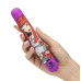 Фиолетовый вибратор с принтом CLASSIC VIBRATOR PURPLE DEVIL WOMAN - 18,4 см.