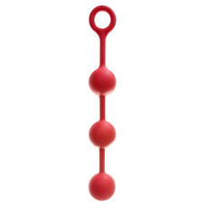 Гигантские красные анальные шарики из силикона - 42 см.