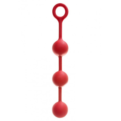 Гигантские красные анальные шарики из силикона - 42 см.