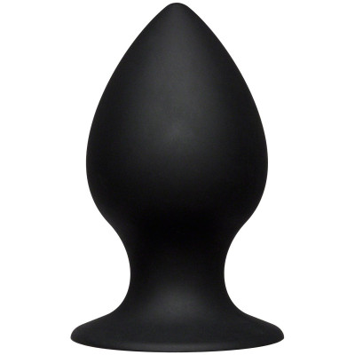 Чёрная анальная пробка Kink Ace Silicone Plug 4.5  - 11,43 см.