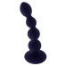Фиолетовые анальные бусы с вибрацией и вращением Pleasure Orbit - 17,8 см.