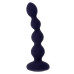 Фиолетовые анальные бусы с вибрацией и вращением Pleasure Orbit - 17,8 см.