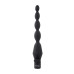 Черная анальная елочка с вибрацией Vibrating Butt Beads - 22 см.