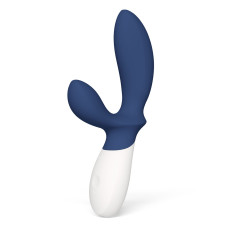 Синий вибромассажер простаты Lelo Loki Wave 2 - 19,6 см.