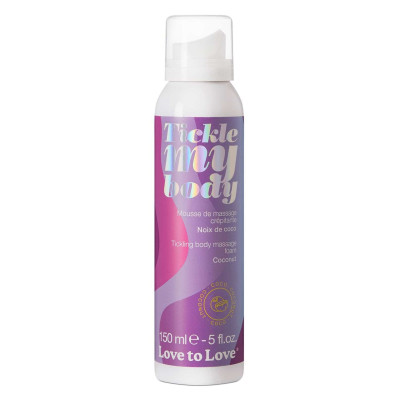 Массажная хрустящая пенка Tickle My Body Coconut с ароматом кокоса - 150 мл.