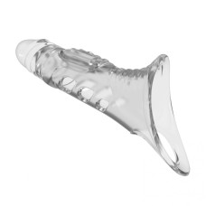 Прозрачная насадка на пенис - 22 см.