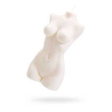 Белая интерьерная свеча в форме женского торса - 850 гр.