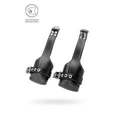 Черные подвесы с белой строчкой