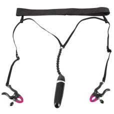 Женские вибростринги с зажимами для половых губ Spreader String with Vibrator