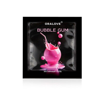 Саше съедобной оральной смазки OraLove с ароматом бабл-гам - 3 гр.