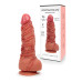 Телесный фаллоимитатор с имитацией шибари - 25 см.