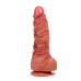 Телесный фаллоимитатор с имитацией шибари - 25 см.