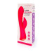 Красный перезаряжаемый вибратор-кролик - 19,1 см.