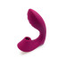 Сливовый вибромассажер с вакуумной стимуляцией клитора