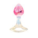 Розоватая анальная пробка с руской - 8,5 см.