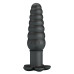 Черный анальный вибростимулятор Imron - 11 см.