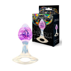 Сиреневатая анальная пробка с ручкой - 8,5 см. Сиреневатая анальная пробка с ручкой - 8,5 см.