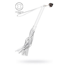 Белая кожаная плеть - 50 см.