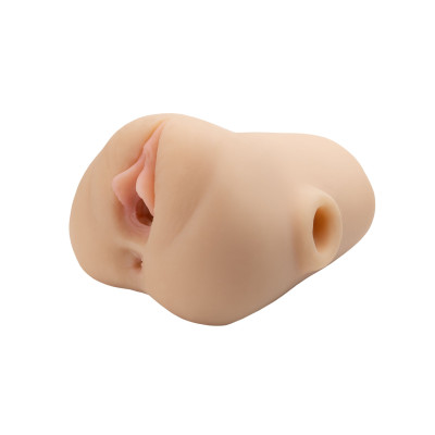 Телесный мастурбатор с вибрацией Double Pounder Vibrating Squeeze Stroker