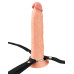Телесный пустотелый фаллопротез 9’’ Hollow Silicone Strap-On - 24,1 см.