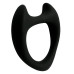 Черное эрекционное кольцо с рожками Wooomy Toro M