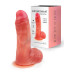 Телесный силиконовый фаллоимитатор на присоске - 16,5 см.