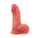 Телесный силиконовый фаллоимитатор на присоске - 16,5 см.