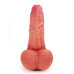 Телесный силиконовый фаллоимитатор на присоске - 24 см.