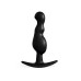 Черная анальная фигурная втулка - 11,5 см.