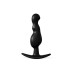 Черная фигурная анальная втулка - 8,5 см.