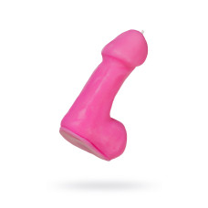 Розовая свеча в форме пениса - 47 гр.