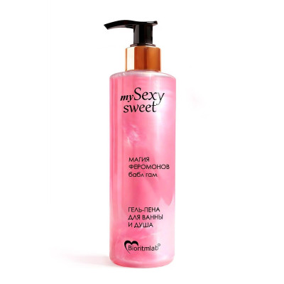 Гель-пена для ванны и душа Sexy Sweet с феромонами и ароматом бабл-гам - 200 мл.